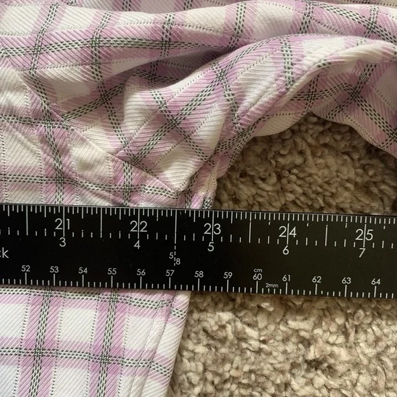 Vintage John W. Nordstrom Button Up Shirt Mens 15.5-34 Plaid Pink Black - Picture 6 of 14